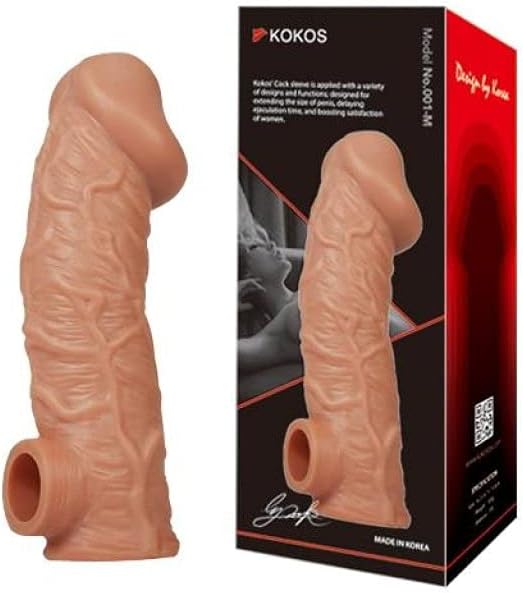 Kokos Mens Penis Extension Sleeve 1 Large Flesh Penis Sleeves and Extenders