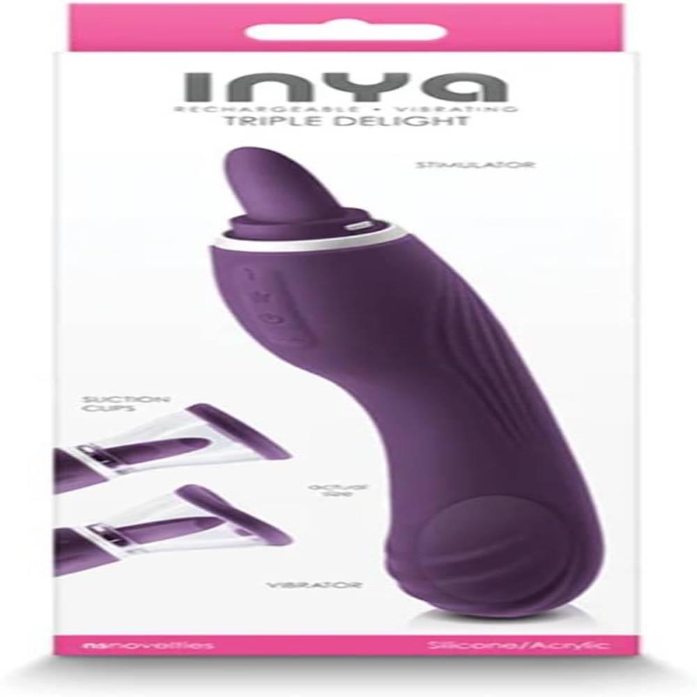 NS Novelties INYA Triple Delight Clitoral Vibrator Clit Ticklers and Pulsators