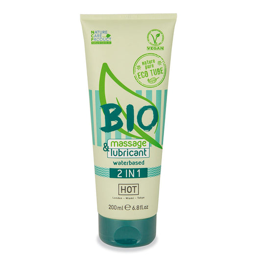 Hot Production HOT BIO 2 In 1 Water Based Massage Oil & Lubricant 200ml Water Based Lubes