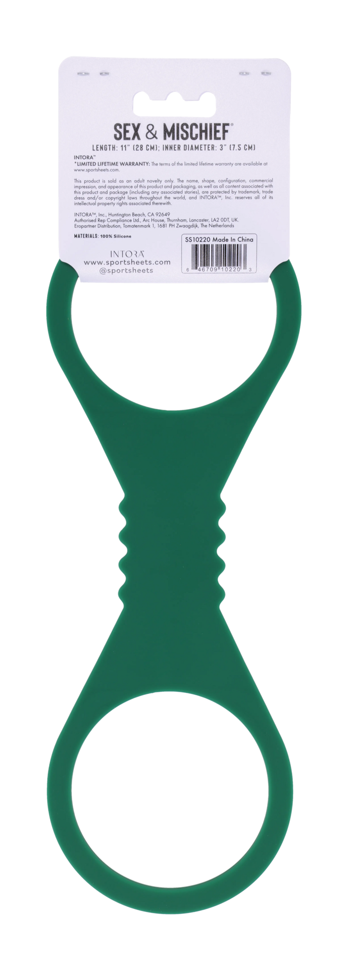 Sex & Mischief Indica Silicone Bondage Hand Cuffs Green - Cuffs And Restraints