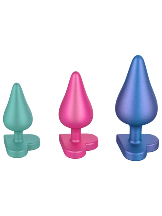 Romp Luster Silicone Butt Plugs Set by Love Honey - Butt Plugs