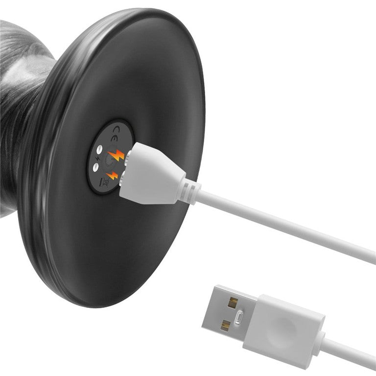 Lovetoy King Sized Vibrax Slider Vibrating Dildo Grey Vibrating Dildos