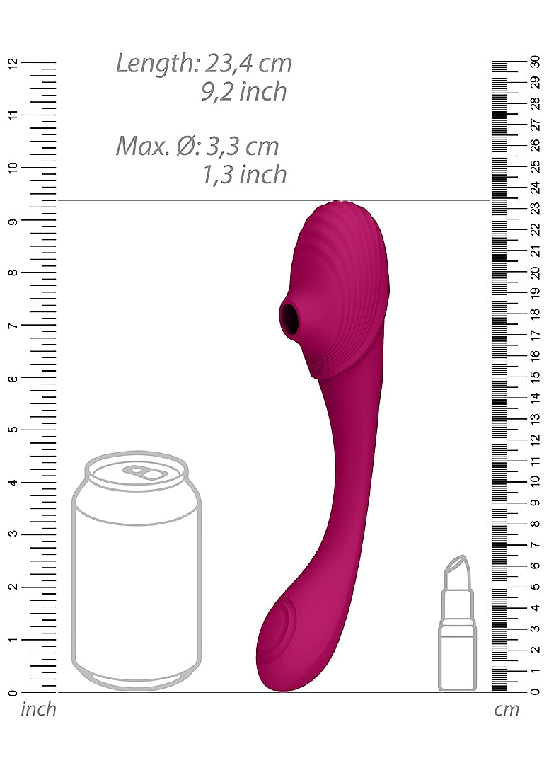 Vive Mirai Double Ended Pulse & Air Wave Bendable Vibrator Clit Ticklers and Pulsators