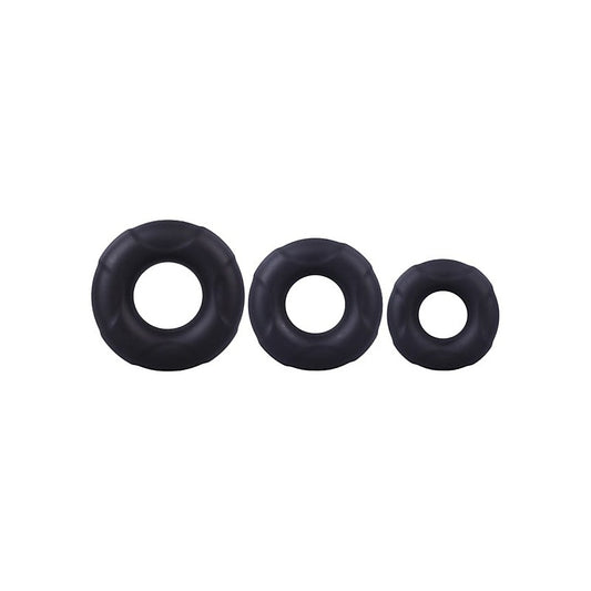 Doc Johnson 3 Stretchy Silicone Cock Ring Set In A Bag