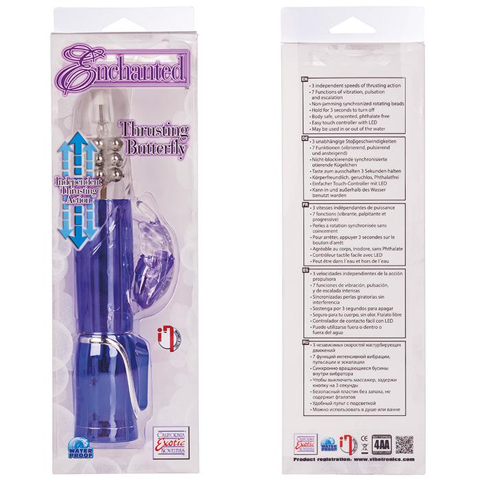 CalExotics Enchanted Thrusting Butterfly Rabbit Vibrator Rabbit Vibrators