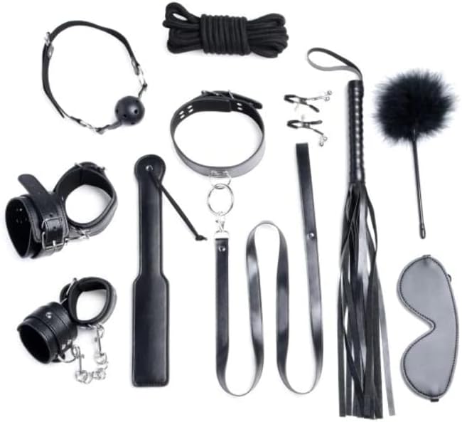 Strict Deluxe Bondage Set 10 Piece Black Bondage Kits