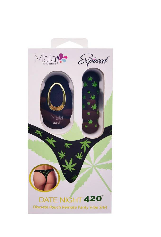 Maia DATE NIGHT 420 Remote Control Rechargeable Panty Vibrator Black Remote Control Vibrators