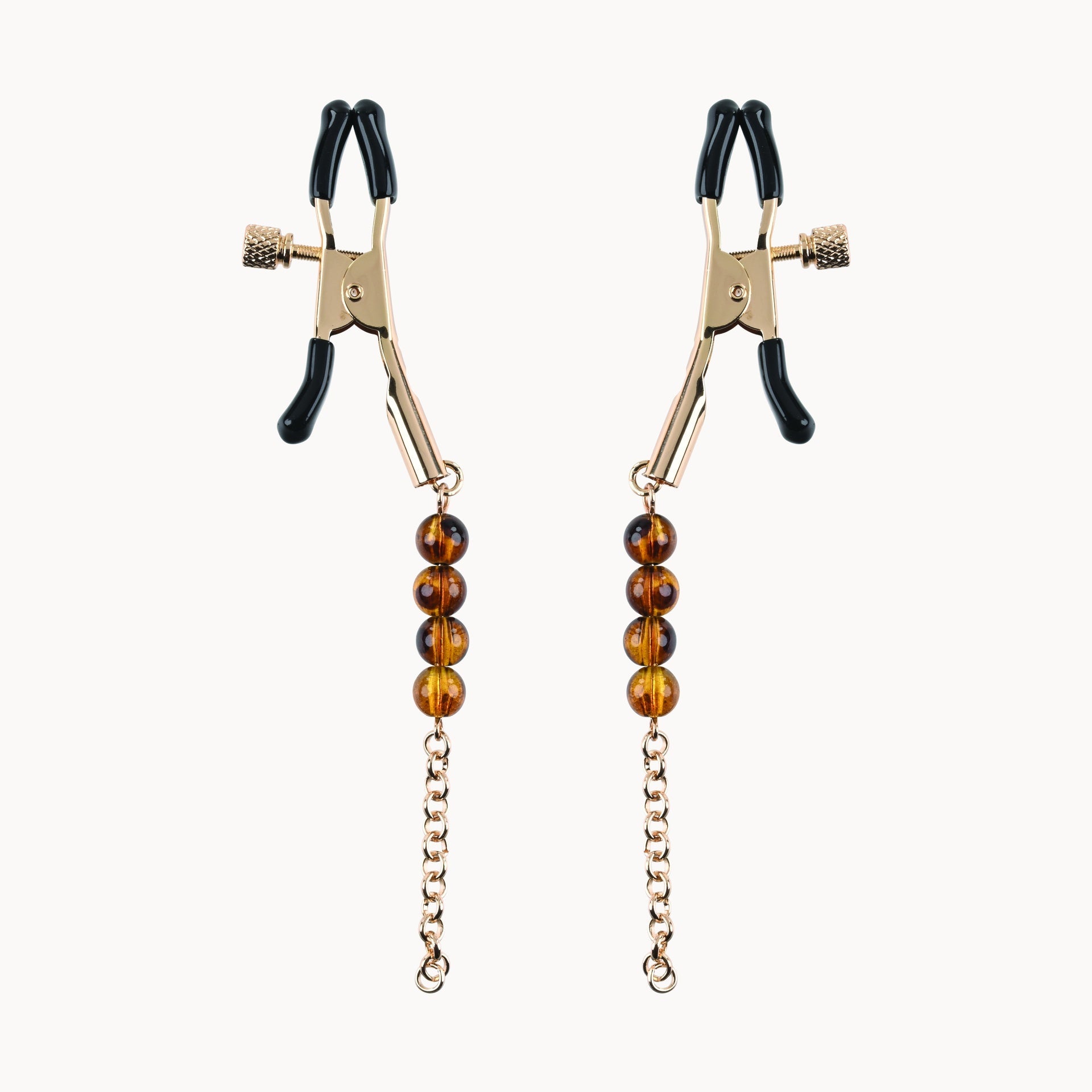 Sportsheets Amber Beaded Nipple Clamps Nipple and Clit Clamps
