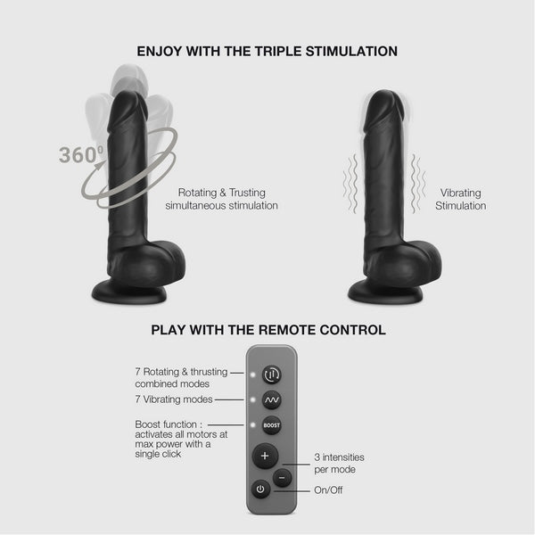 STRAP-ON-ME Rotating and Vibrating Realistic Dildo Large Vibrating Dildos