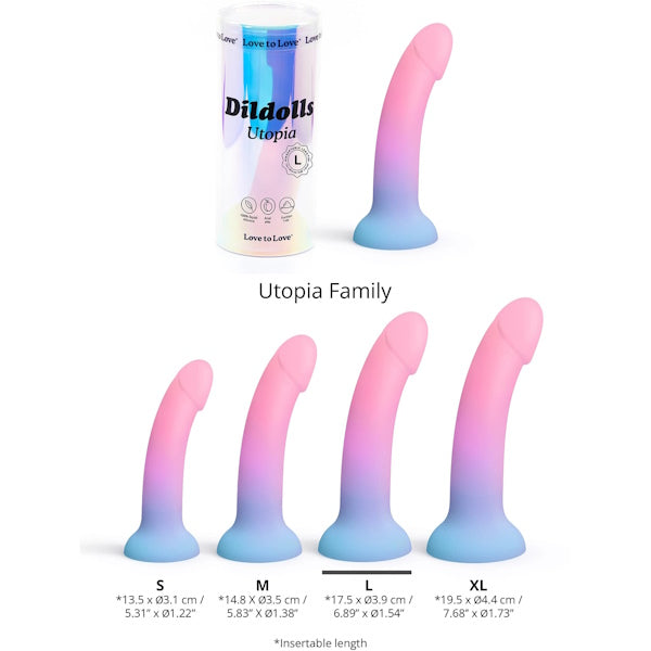 LOVE TO LOVE DILDOLLS Utopia Silicone Dildo Realistic Dildos
