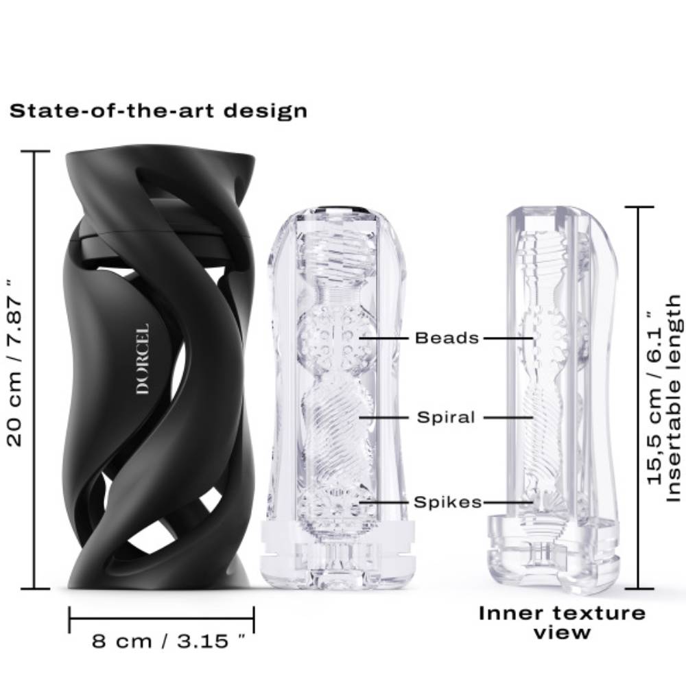 DORCEL Deep Blow Manual Mens Masturbator Masturbators and Strokers