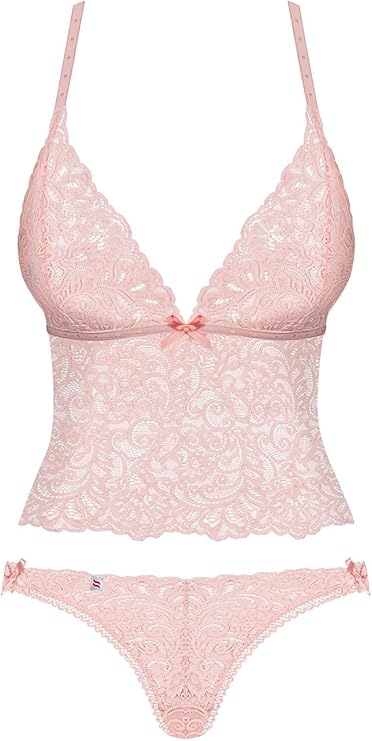 Obsessive Delicanta Womens Top & Panties Pink G-Strings, Panties and Shorts