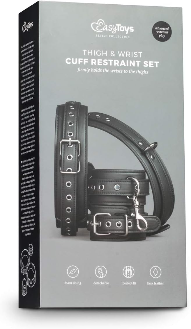 Easy Toys Fetish Collection Bondage Thigh and Wrist Cuff Set Cuffs And Restraints