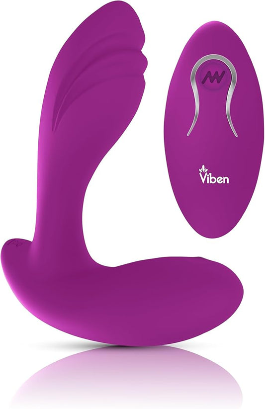Viben Epiphany Rollerball Dual-Stim Massager With Remote Berry - Personal Massagers