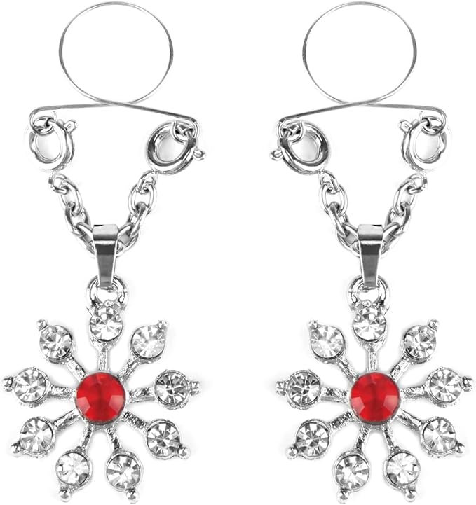 Peekaboo Pasties Ruby and Diamond Star Nipple Jewellery Breast and Nipple Toys