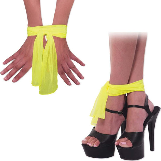 Pipedream Neon Love Ties Wrist and Ankle Restraints - Collars and Leads