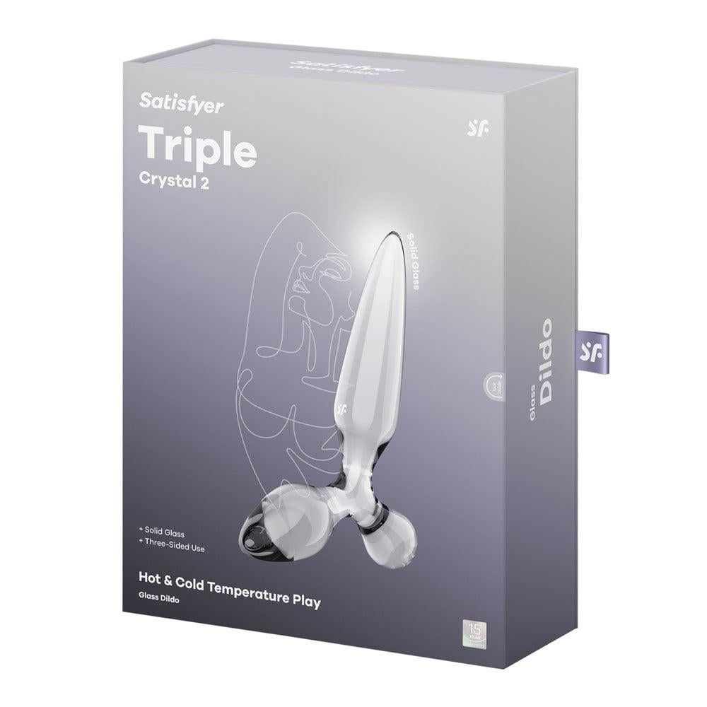 Satisfyer Triple Crystal 2 Glass 3-in-1 Anal Plug Butt Plugs