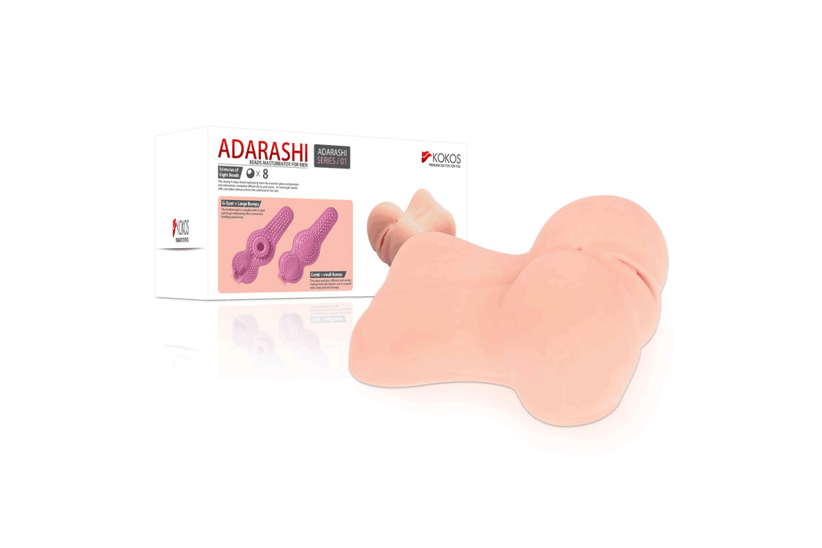 Kokos Mini Adarashi 1 Dual Layer Male Masturbator Realistic Butts And Vaginas