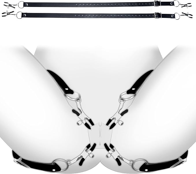 Master Series Labia Spreader Straps with Clamps Pussy And Clit Toys