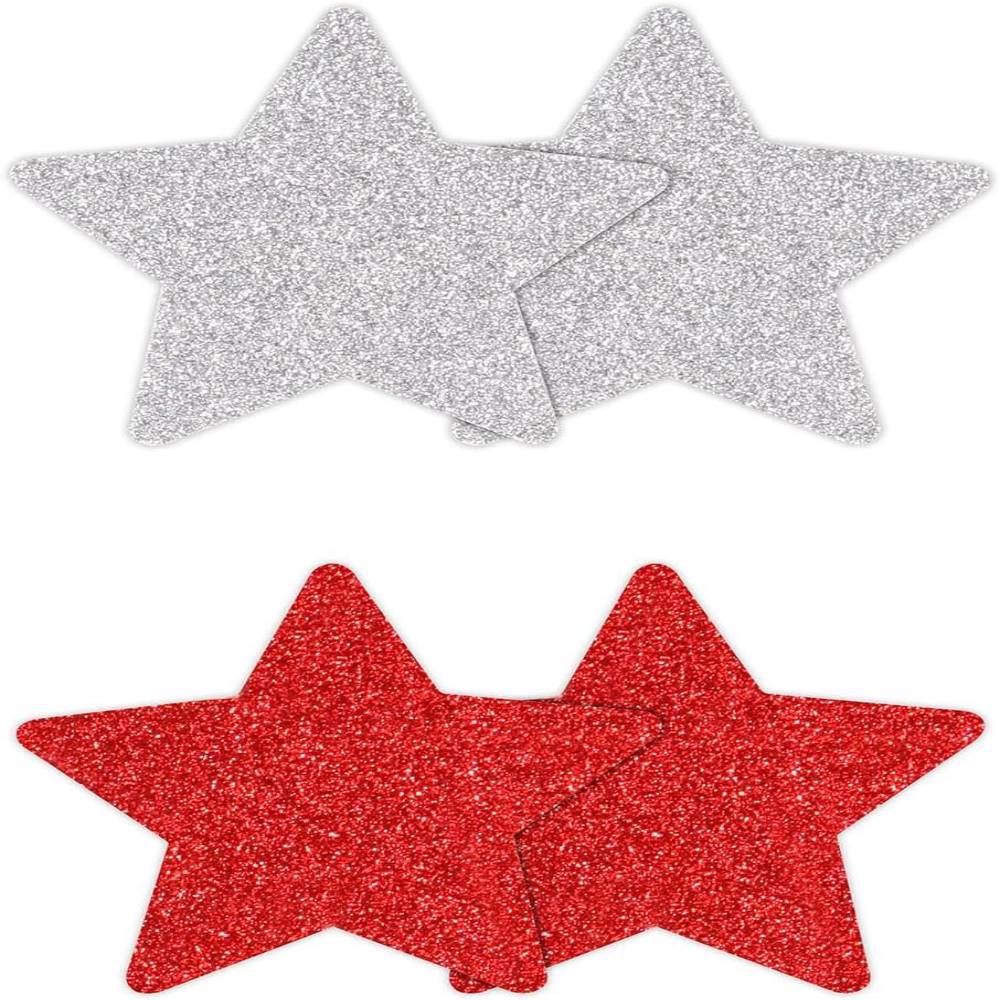 NS Novelties Pretty Nipple Pasties Glitter Stars 2 Pair Breast and Nipple Toys