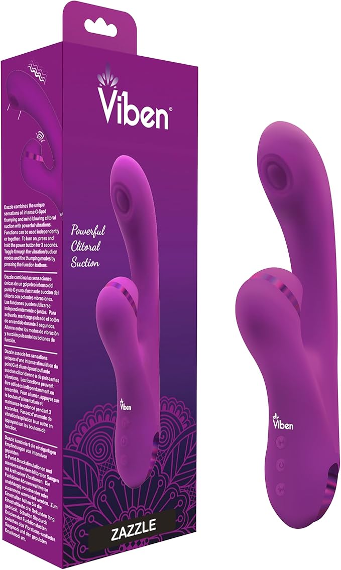 Viben Dazzle Rechargeable Thumping Rabbit Vibrator Berry Rabbit Vibrators