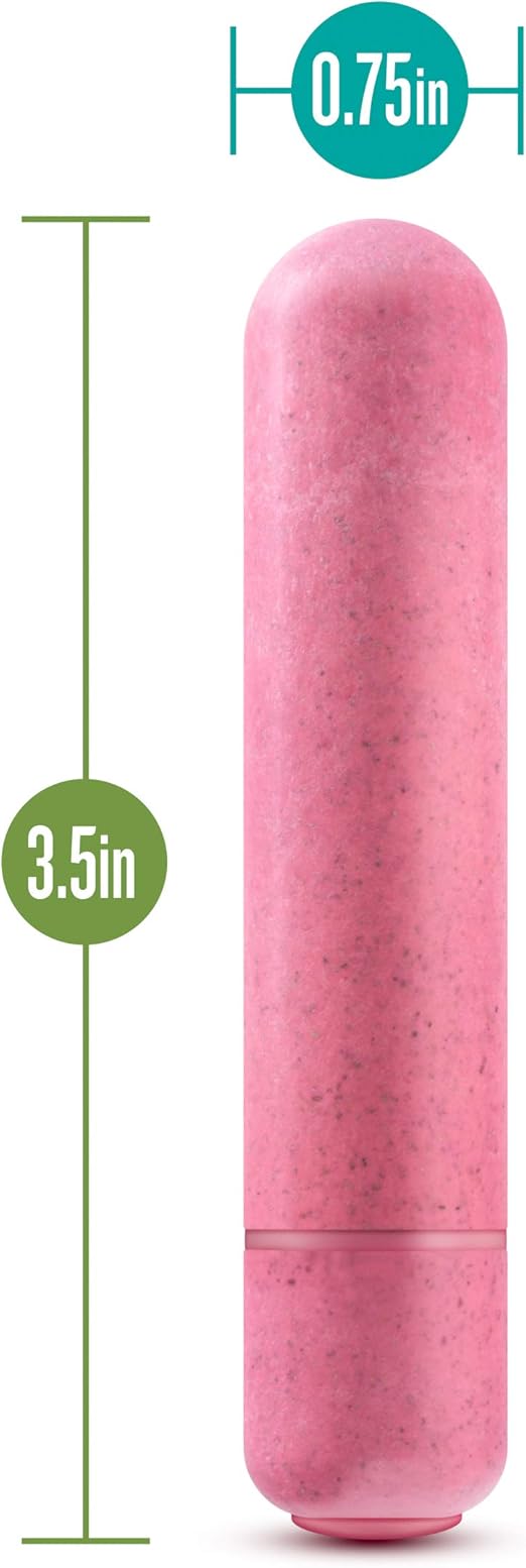 Blush Novelties Gaia Eco Multi Speed Bullet Vibrator Coral Pink Bullet Vibrators