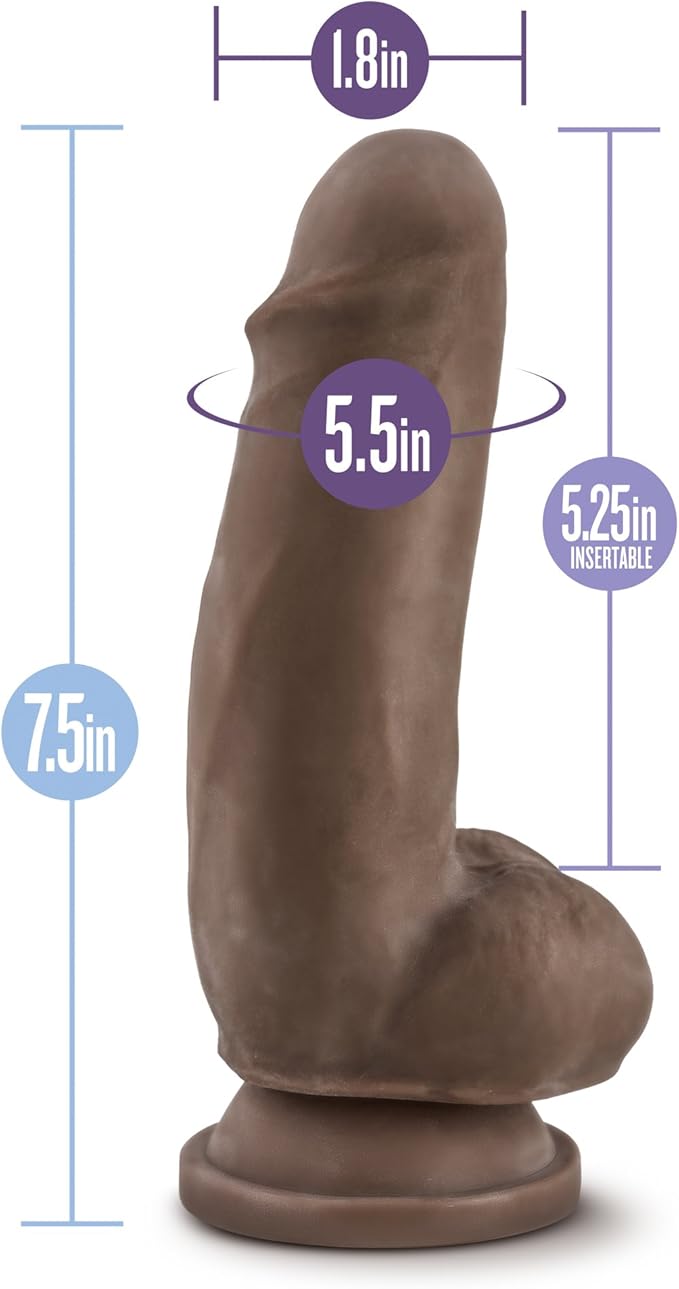 Au Naturel Sensa Feel Fat Boy Realistic Dong Beige 7 Inch Realistic Dildos