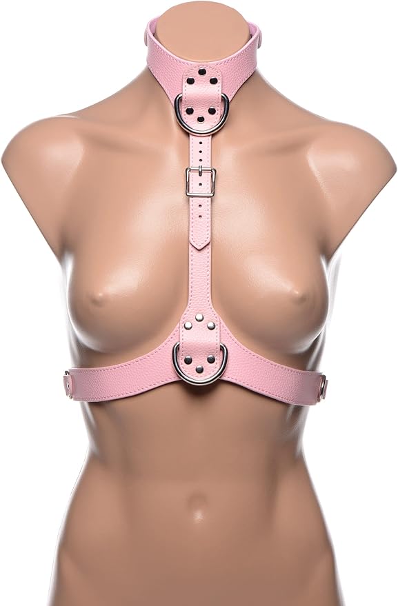 Frisky Miss Behaved Pink Chest Harness Cuffs And Restraints