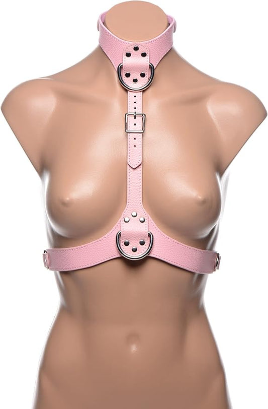 Frisky Miss Behaved Pink Chest Harness - Cuffs And Restraints