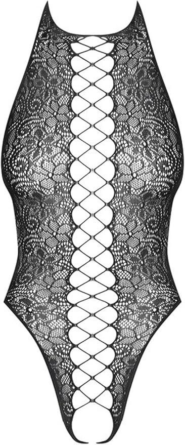 Obsessive Open Crotch Center Stitch Halter Womens Teddy Teddies and Bodysuits