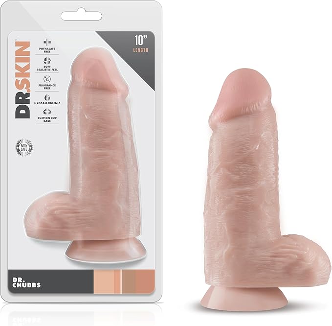 Dr Skin Dr Chubbs LIfelike Texture Realistic Cock Vanilla Realistic Dildos
