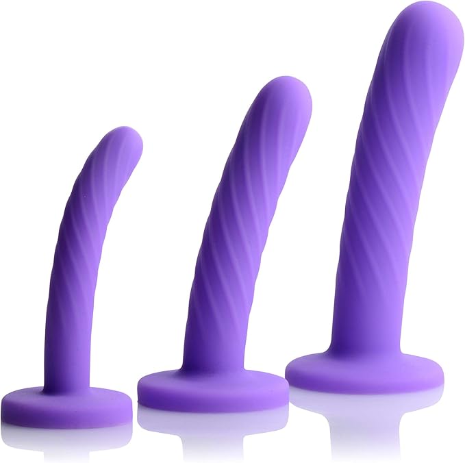 Strap U Tri Play Silicone Dildo Set 3 Piece Realistic Dildos