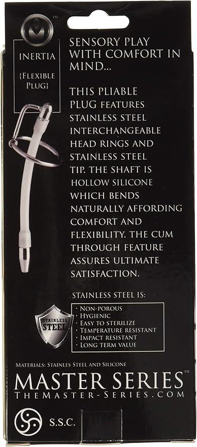 Master Series Inertia Flexible Cum Thru Penis Plug Penis Plugs