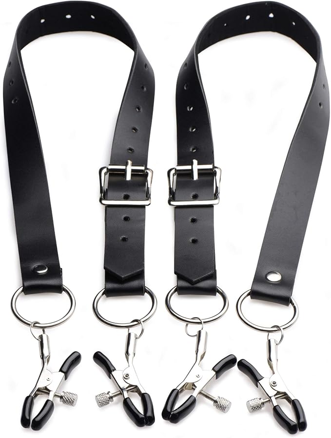 Master Series Labia Spreader Straps with Clamps Pussy And Clit Toys