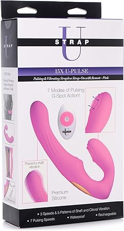 Strap U 15X U Pulse Strapless Strap On With Remote Pink Strap On Sextoys