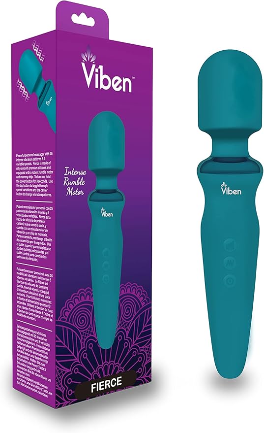 Viben Fierce Rechargeable Vibrating Wand Massager Ocean Body Wands