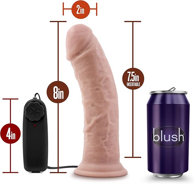 Blush Novelties Dr Skin Dr Joe Vibrating Dong Flesh 20.3cm Vibrating Dildos