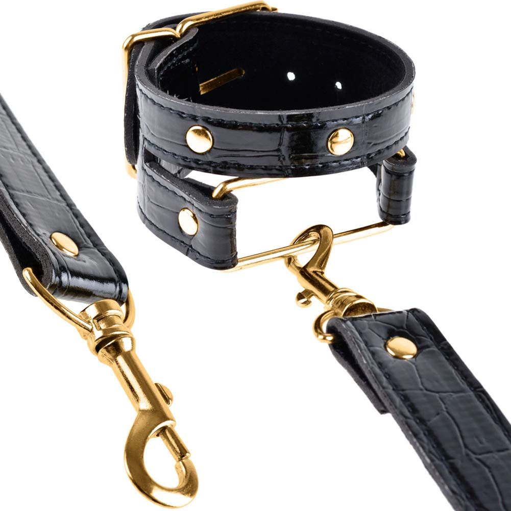 Pipedream Fetish Fantasy Gold Fantasy BDSM Play Hogtie Cuffs and Restraints