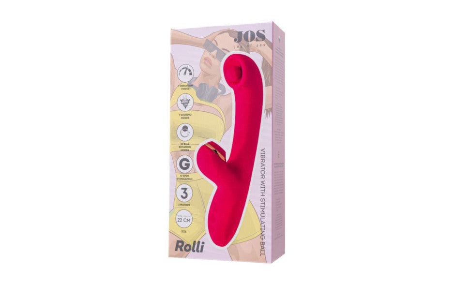 JOS Rolli Stimulating Ball Rabbit Vibrator With Vaccuum Clitoral Stimulator Rabbit Vibrators
