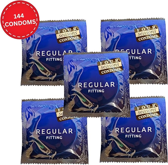 Four Seasons Regular Condoms Bulk Box of 144 Condoms