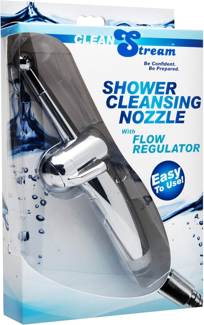 CleanStream Shower Cleansing Nozzle with Flow Regulator Enemas and Douches