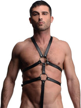 Strict Male Full Body Bondage Play Harness Cuffs And Restraints