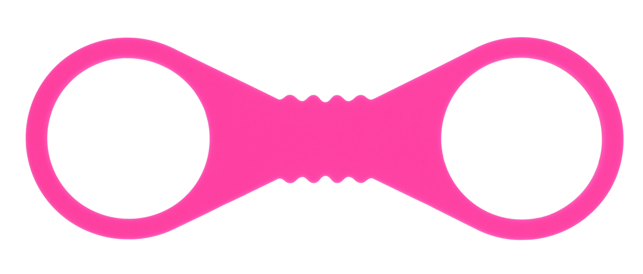 Sex & Mischief Hot Pink Fetish Play Silicone Hand Cuffs - Cuffs And Restraints
