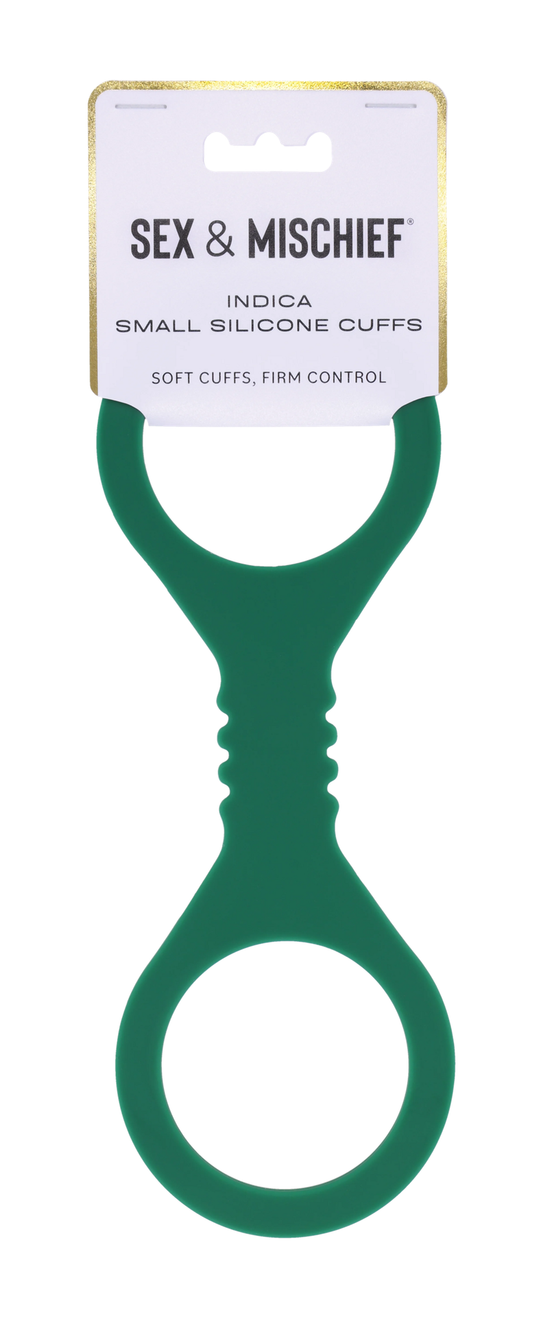 Sex & Mischief Indica Silicone Bondage Hand Cuffs Green - Cuffs And Restraints