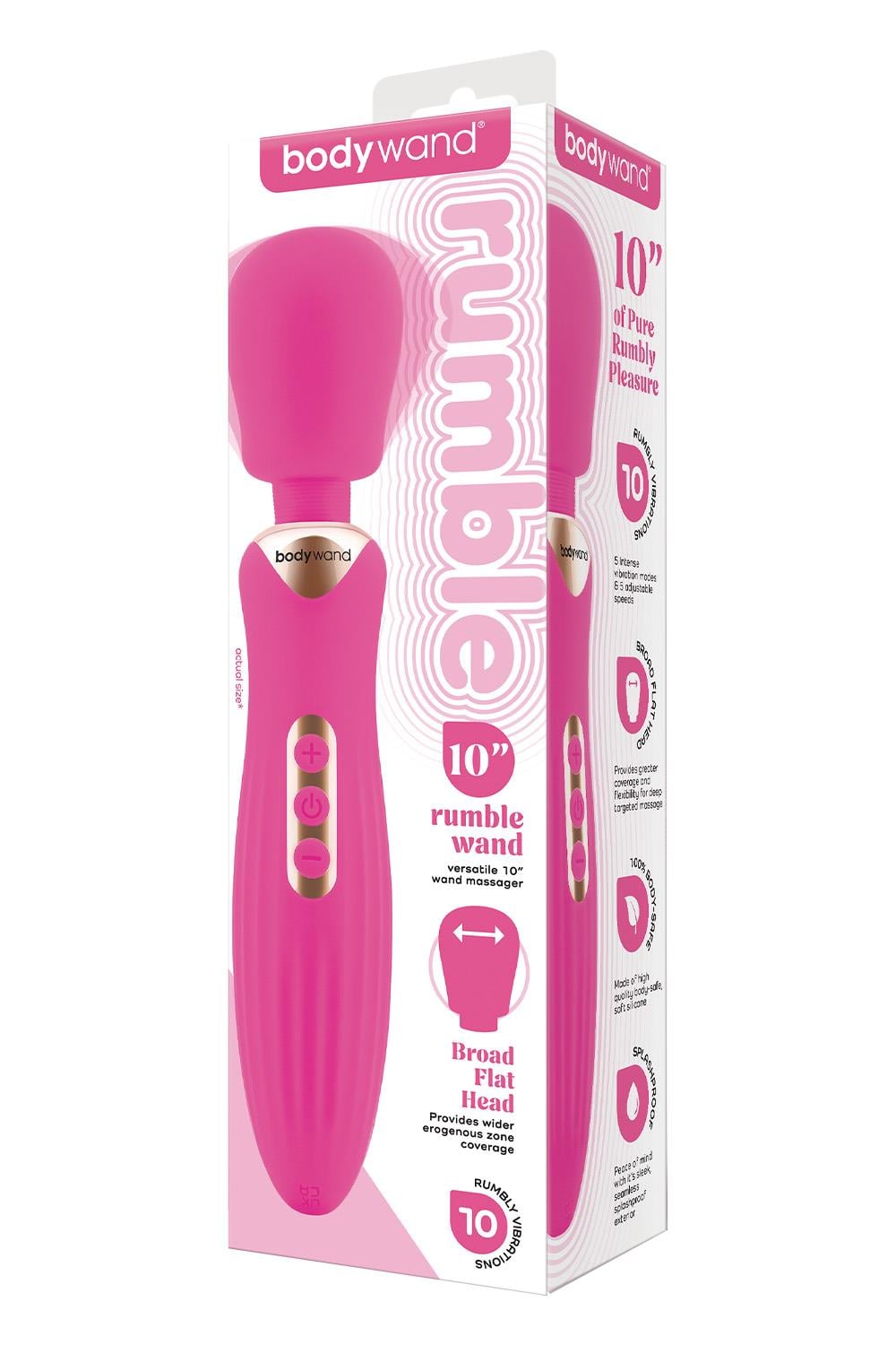Xgen Bodywand RUMBLE Rechargeable Personal Massager Hot Pink Body Wands