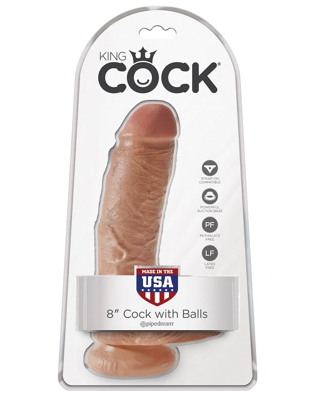 King Cock 8 inch Cock With Balls - Realistic Dildos