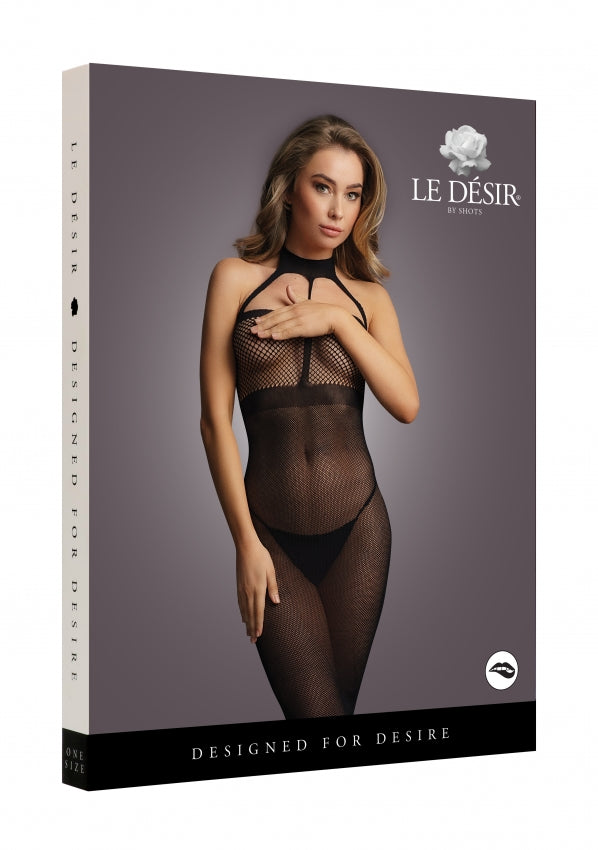 Le Desir High Neck Womenks Sexy Dress Black Body Stockings