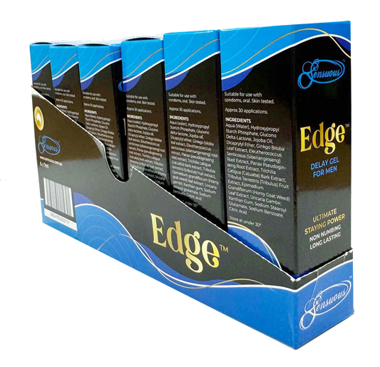 Sensuous Edge Orgasm and Ejaculation Delay Gel 7ml - Water Based Lubes