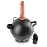 King Cock Vibrating Mini Sex Ball with 6 Inch Dildo Flesh Sex Machines