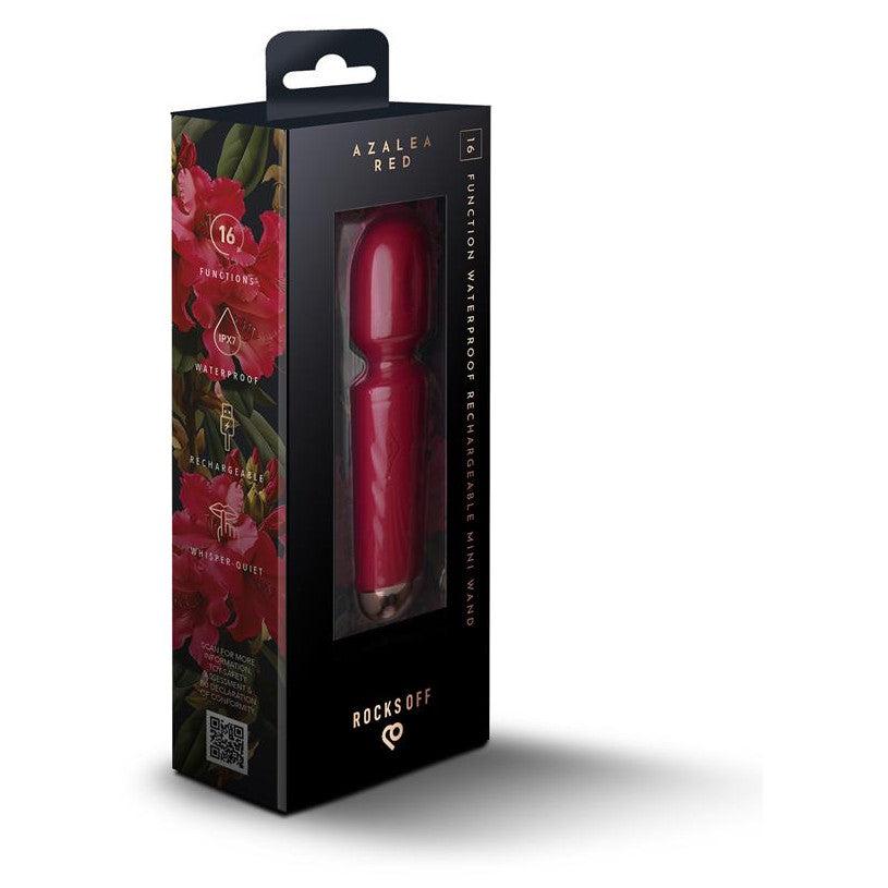 Rocks Off Rechargeable Mini Body Wand Massager Azalea Red Body Wands